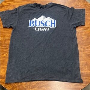 Hanes Charcoal Men's Tee with Busch Light Logo